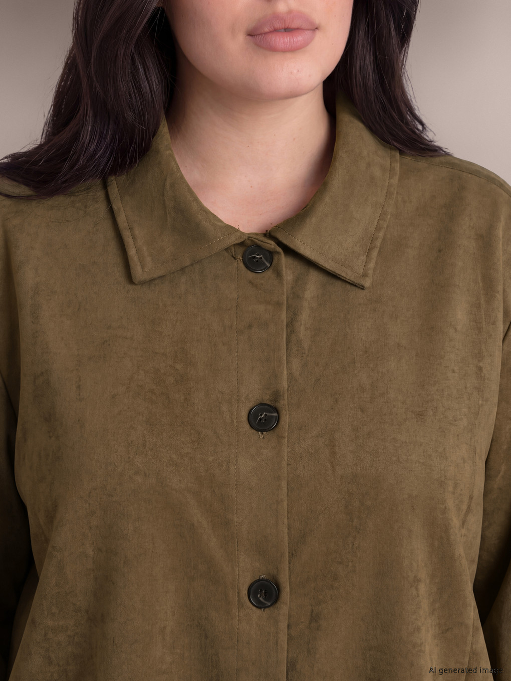 Plus Size Women's Shirt Jacket-2