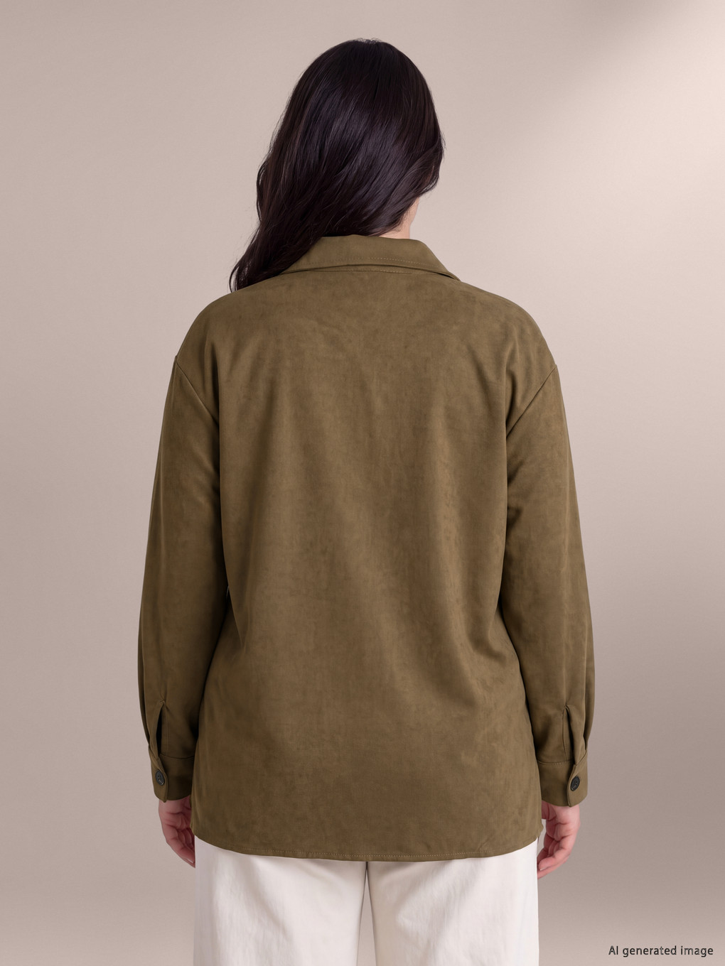 Plus Size Women's Shirt Jacket-3