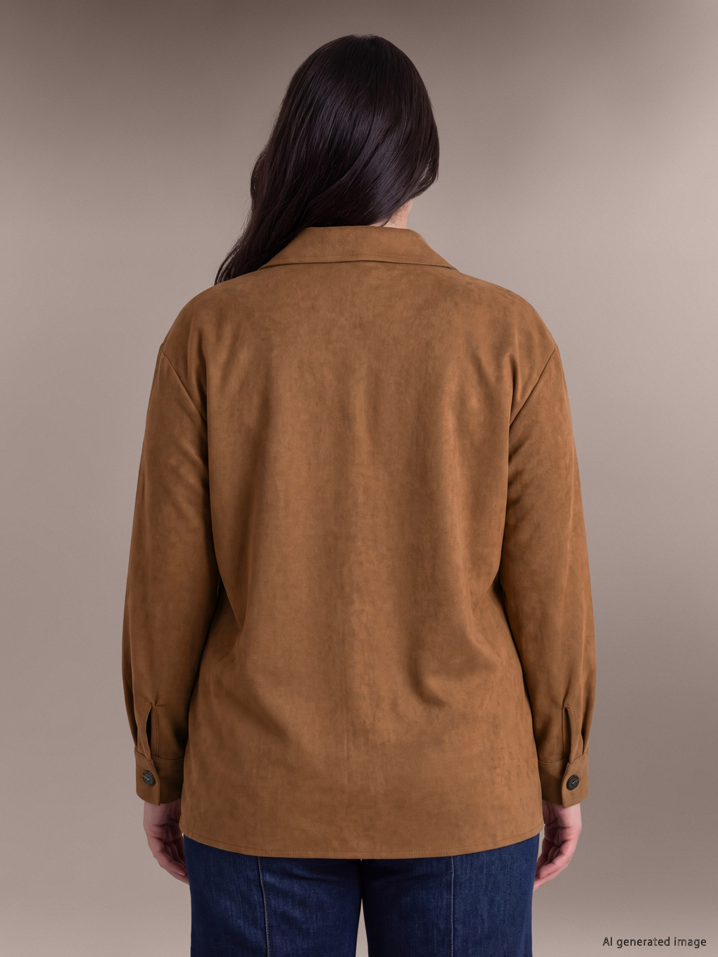 Plus Size Women's Shirt Jacket-3