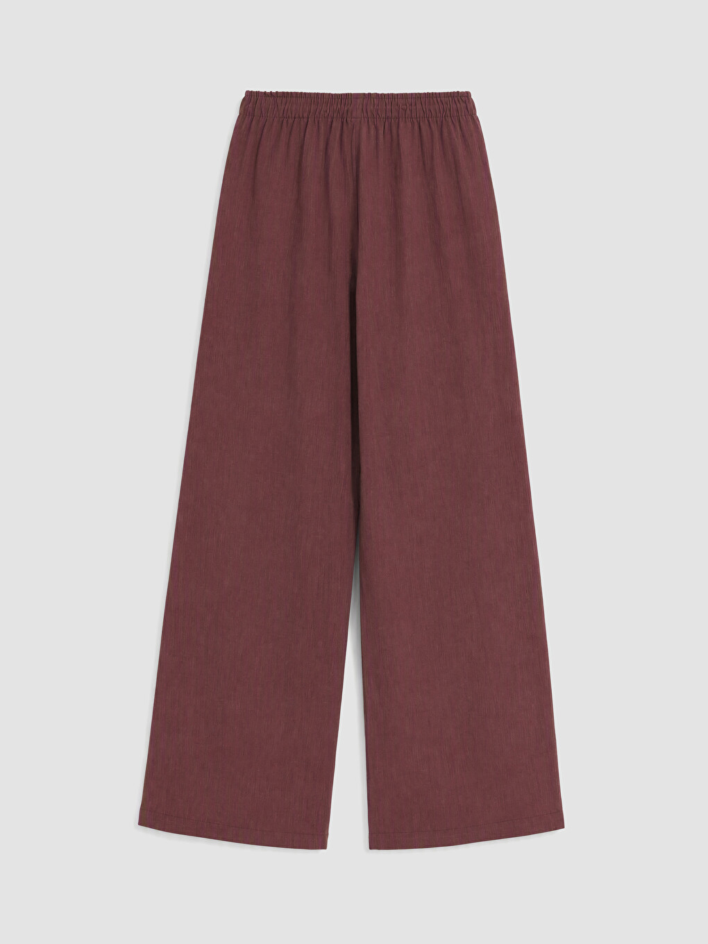 Mürdüm Beli Lastikli Modal Karışımlı Kadın Pantolon-2
