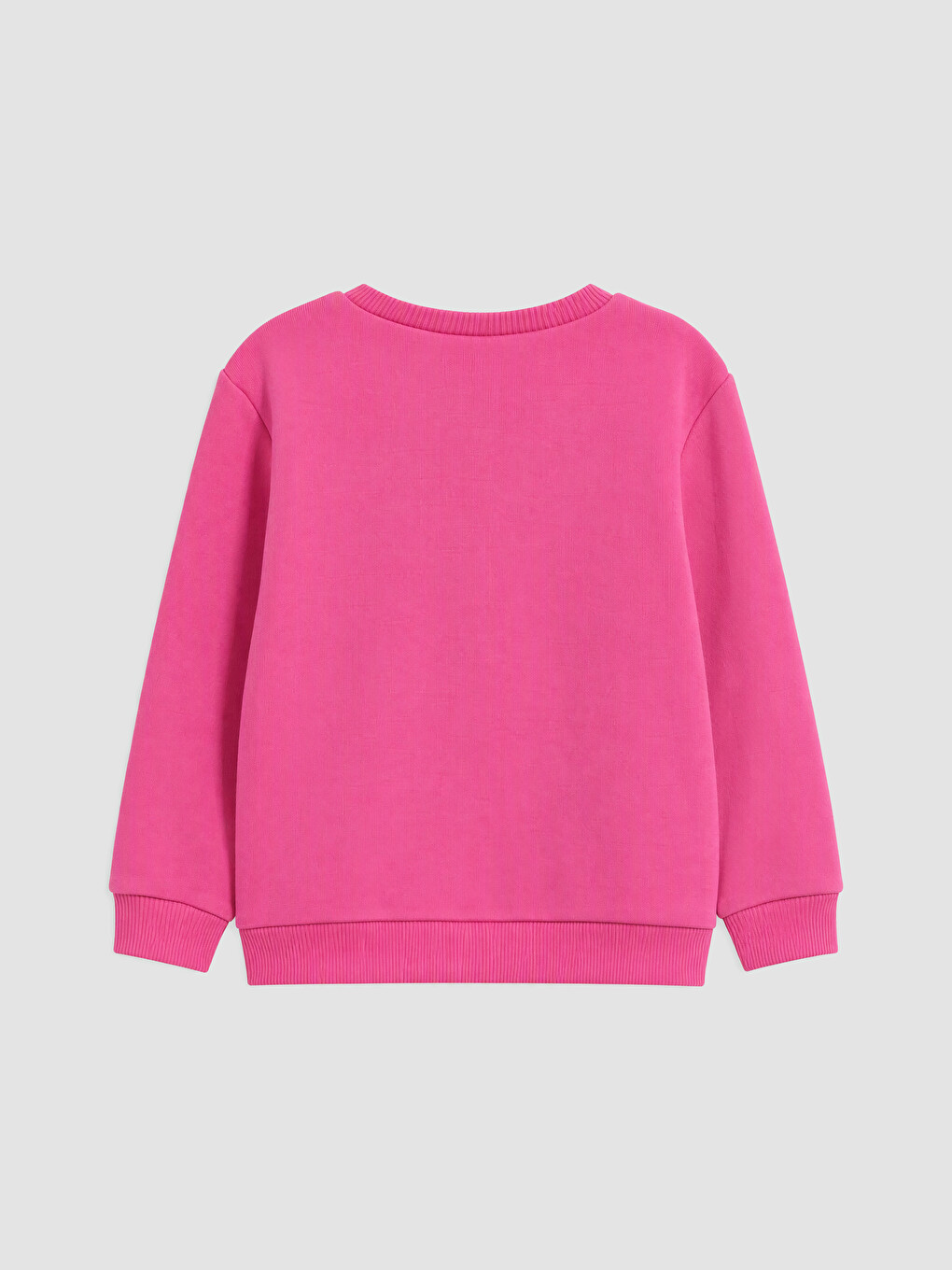 Fuşya Baskılı Kız Çocuk Kalın Sweatshirt-2
