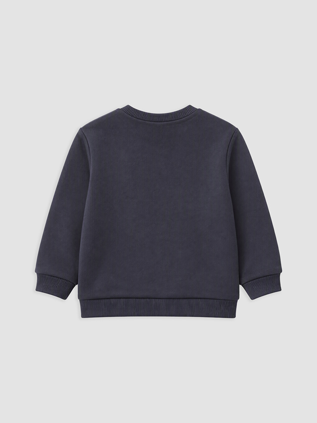 Lacivert Fiyonk Baskılı Kız Çocuk Sweatshirt-1