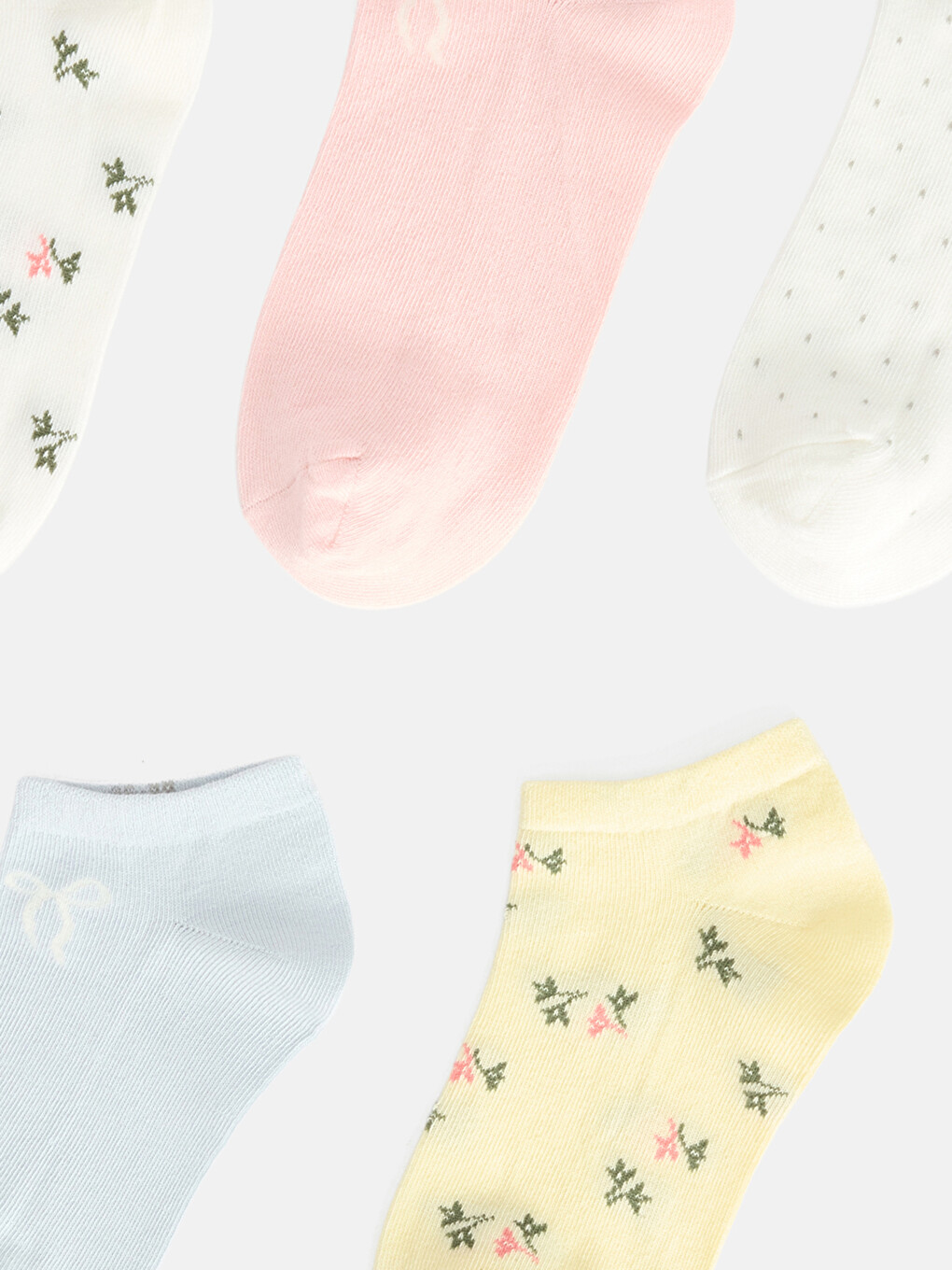 Patterned Women's Trainer Socks 5 Pack-1
