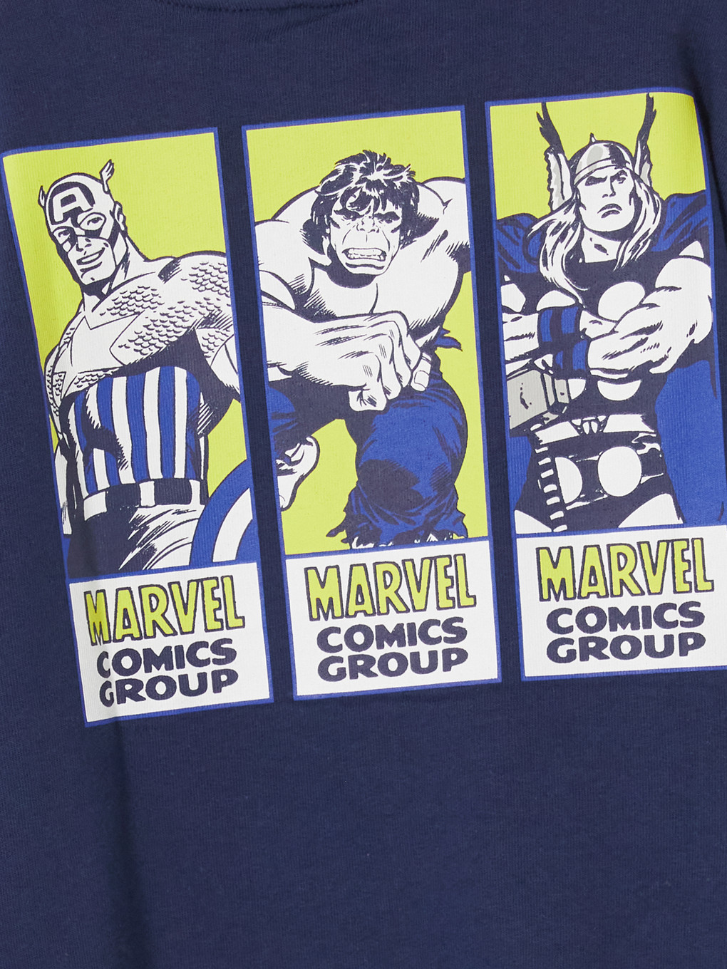 Lacivert Fb Marvel Baskılı Kalın Sweatshirt-2