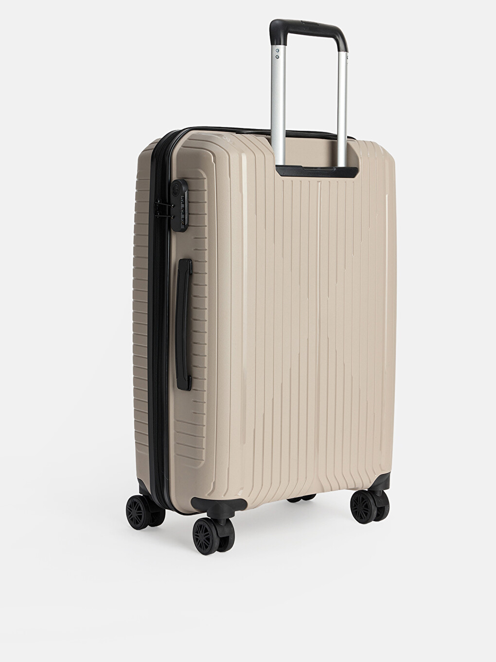 Lock Detailed Large Size Suitcase-1