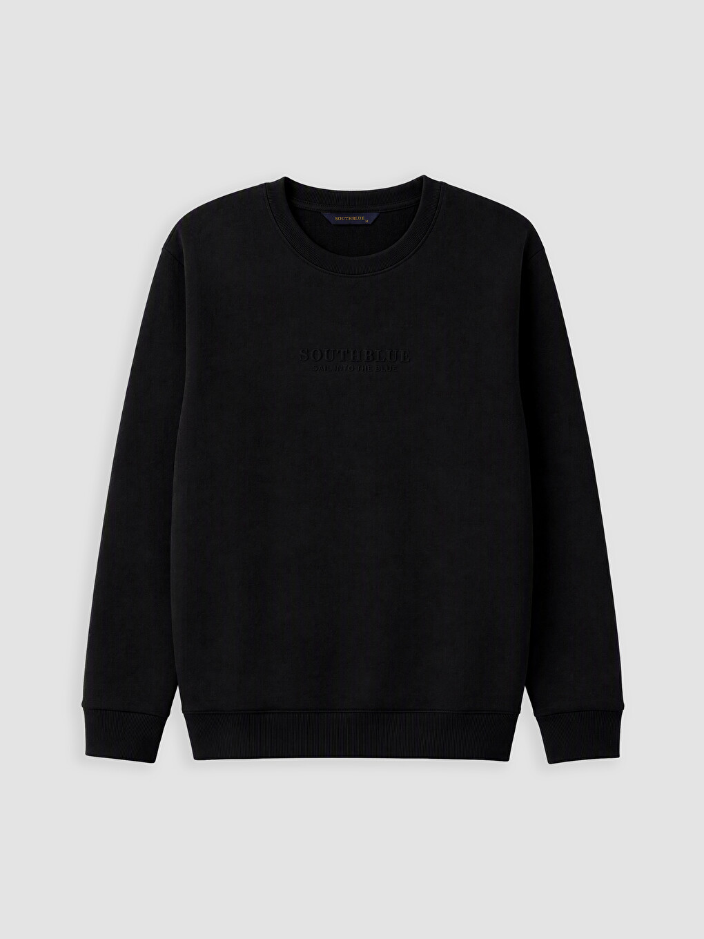 Siyah Baskılı Erkek Kalın Sweatshirt