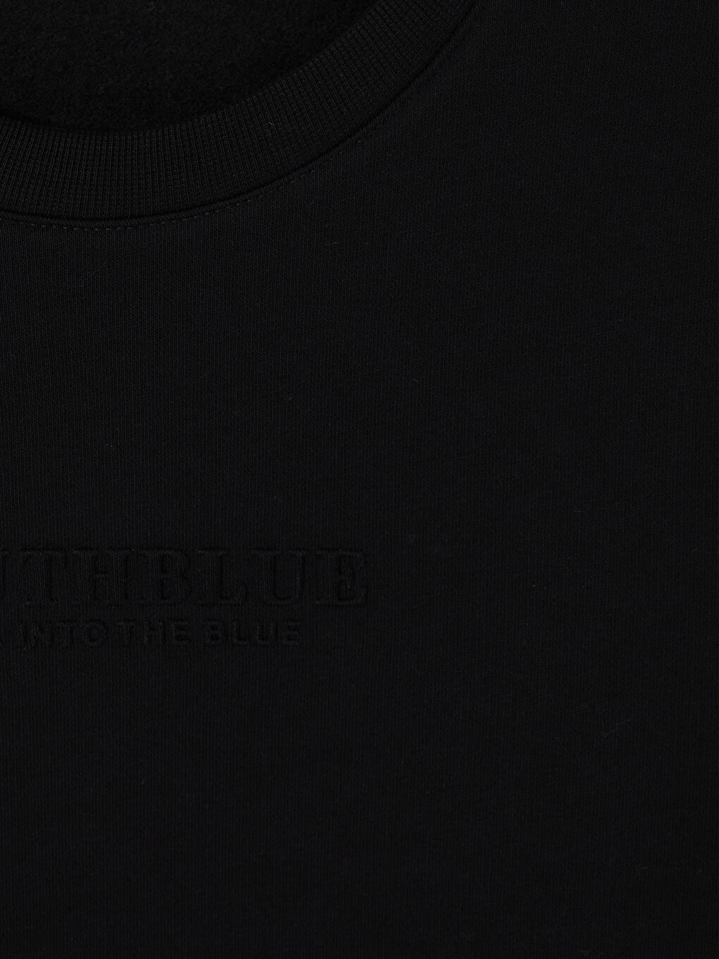 Siyah Baskılı Erkek Kalın Sweatshirt-1