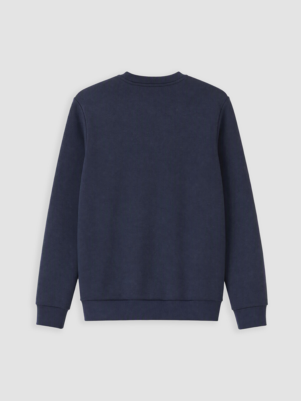 Lacivert Bisiklet Yaka Erkek Kalın Sweatshirt-2