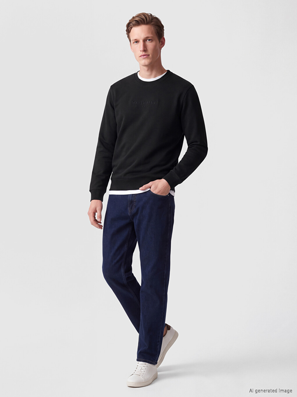 Printed Men's Thick Sweatshirt-1