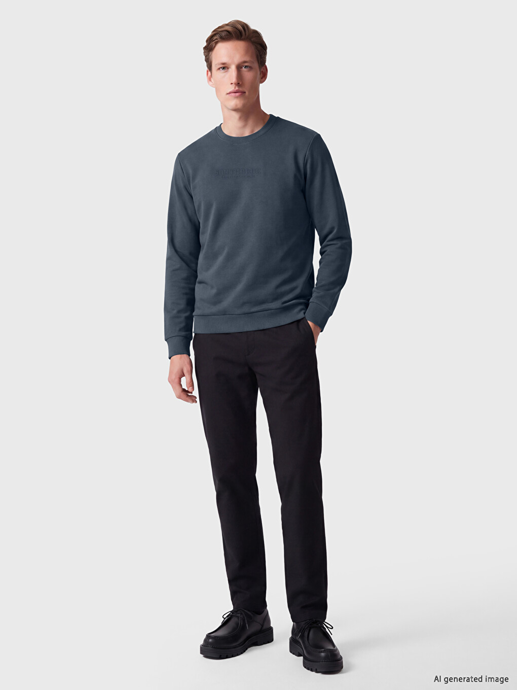 Printed Men's Thick Sweatshirt-1