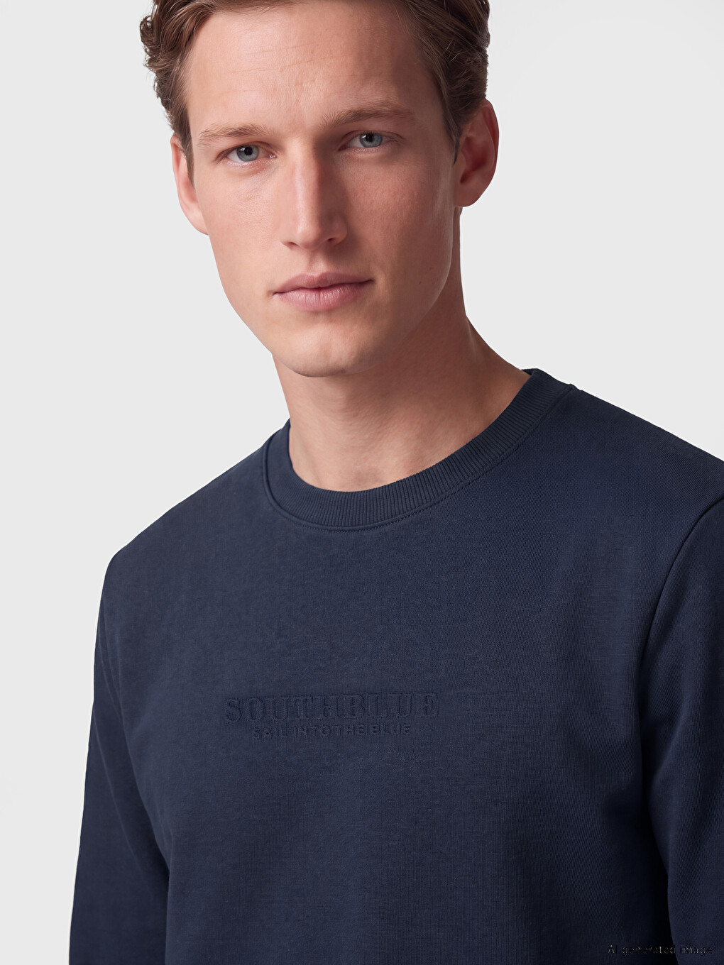 Crew Neck Men's Thick Sweatshirt-2