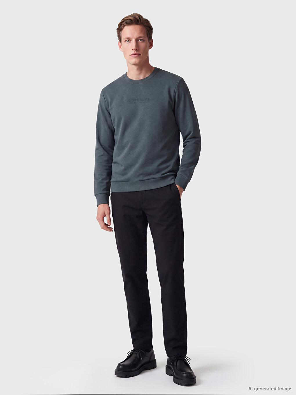 Printed Men's Thick Sweatshirt-1