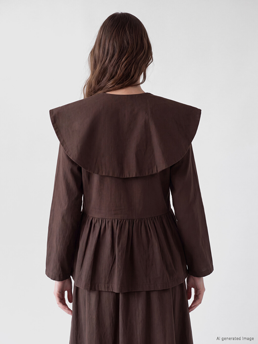 Peter Pan Collar Women's Shirt Tunic-3