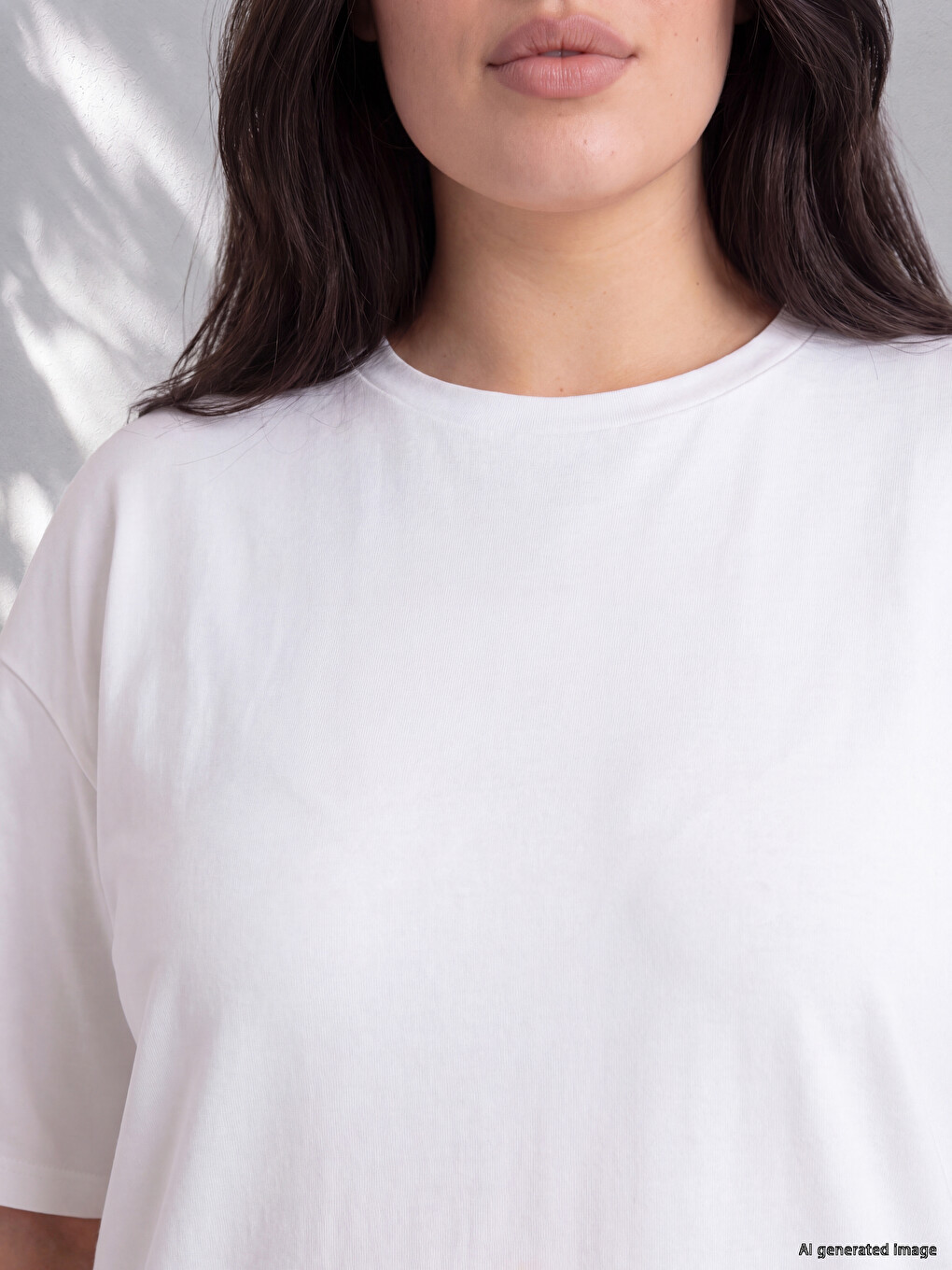 T-shirt Oversize Madhësi Plus Për Gra-1