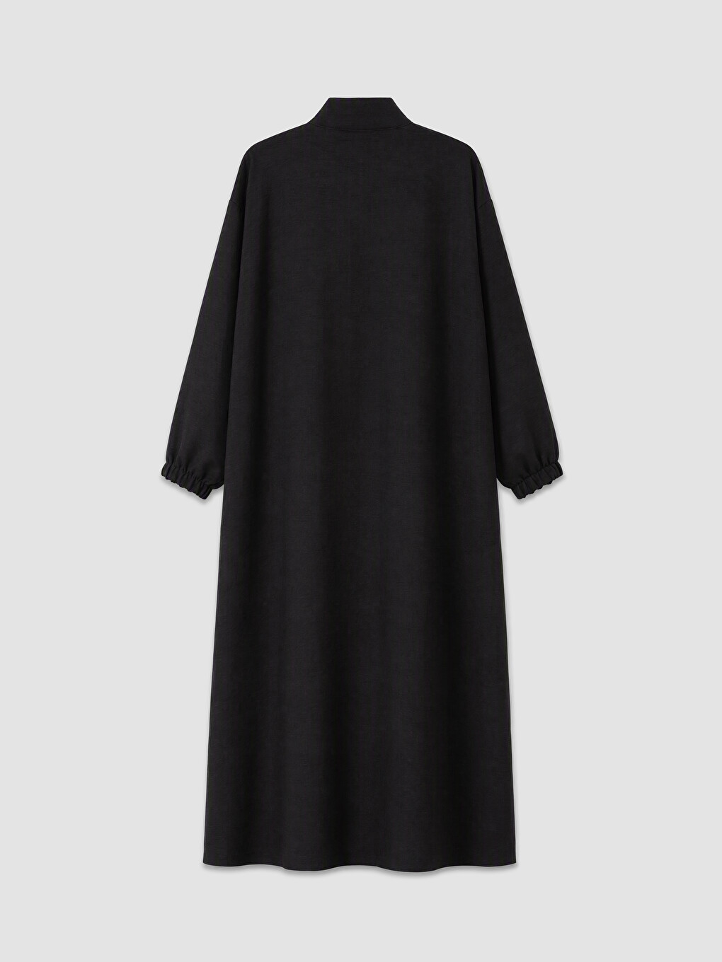 Siyah Dik Yaka Oversize Kadın Ferace-1