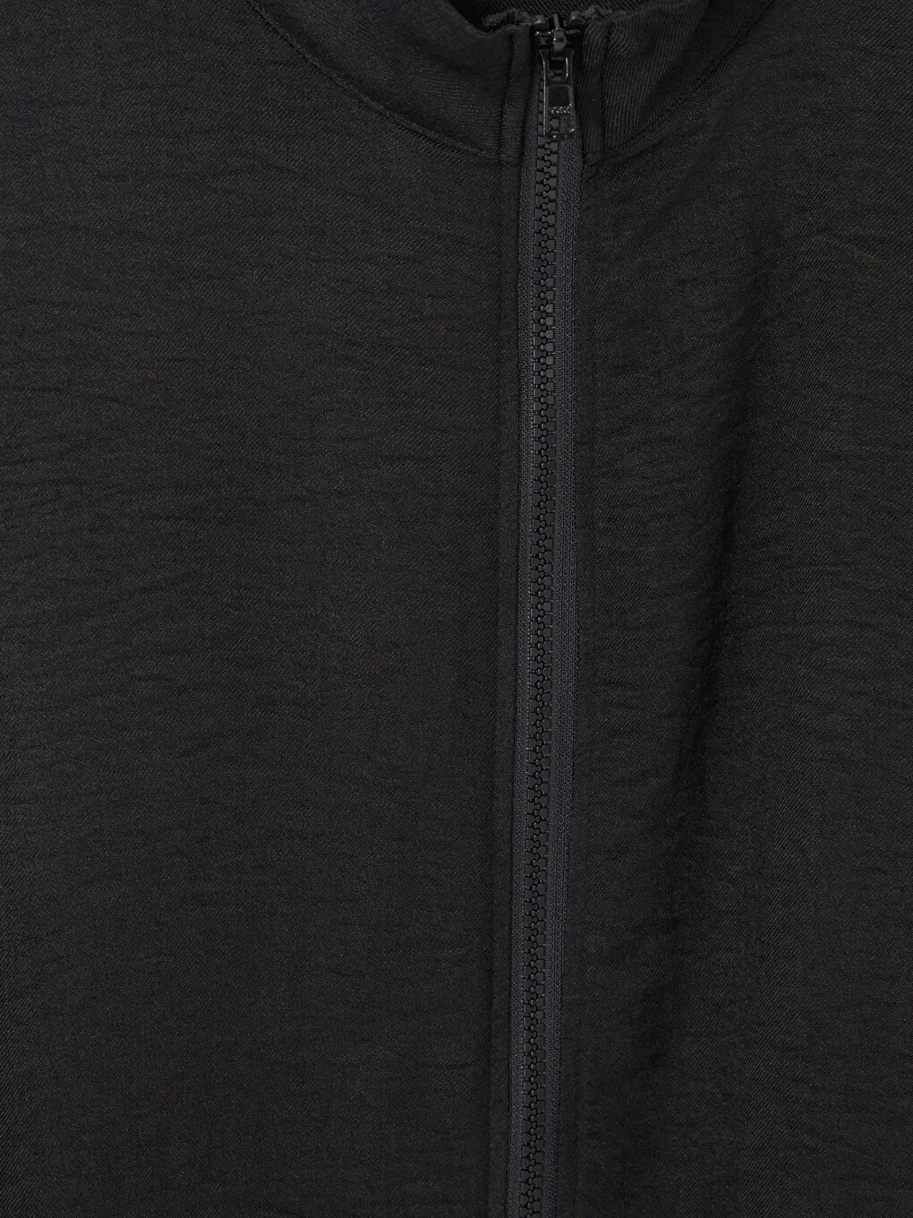 Siyah Dik Yaka Oversize Kadın Ferace-2
