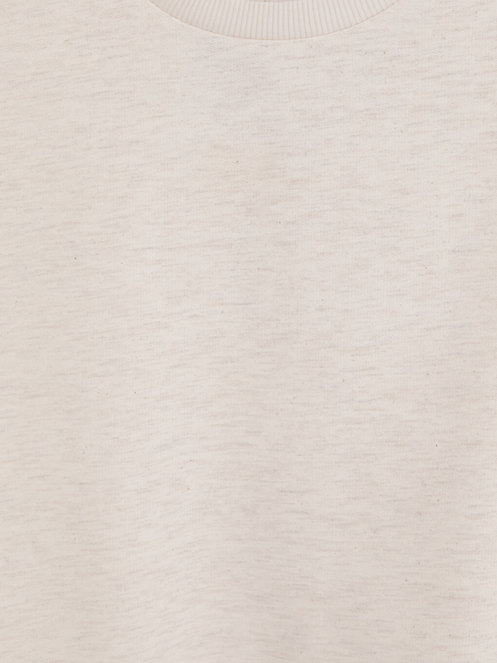 Beyaz Bisiklet Yaka Erkek Sweatshirt-6