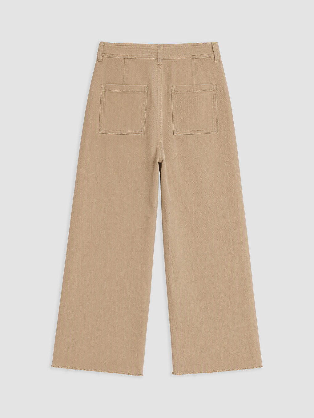 Bej Flare Kadın Jean Pantolon-1