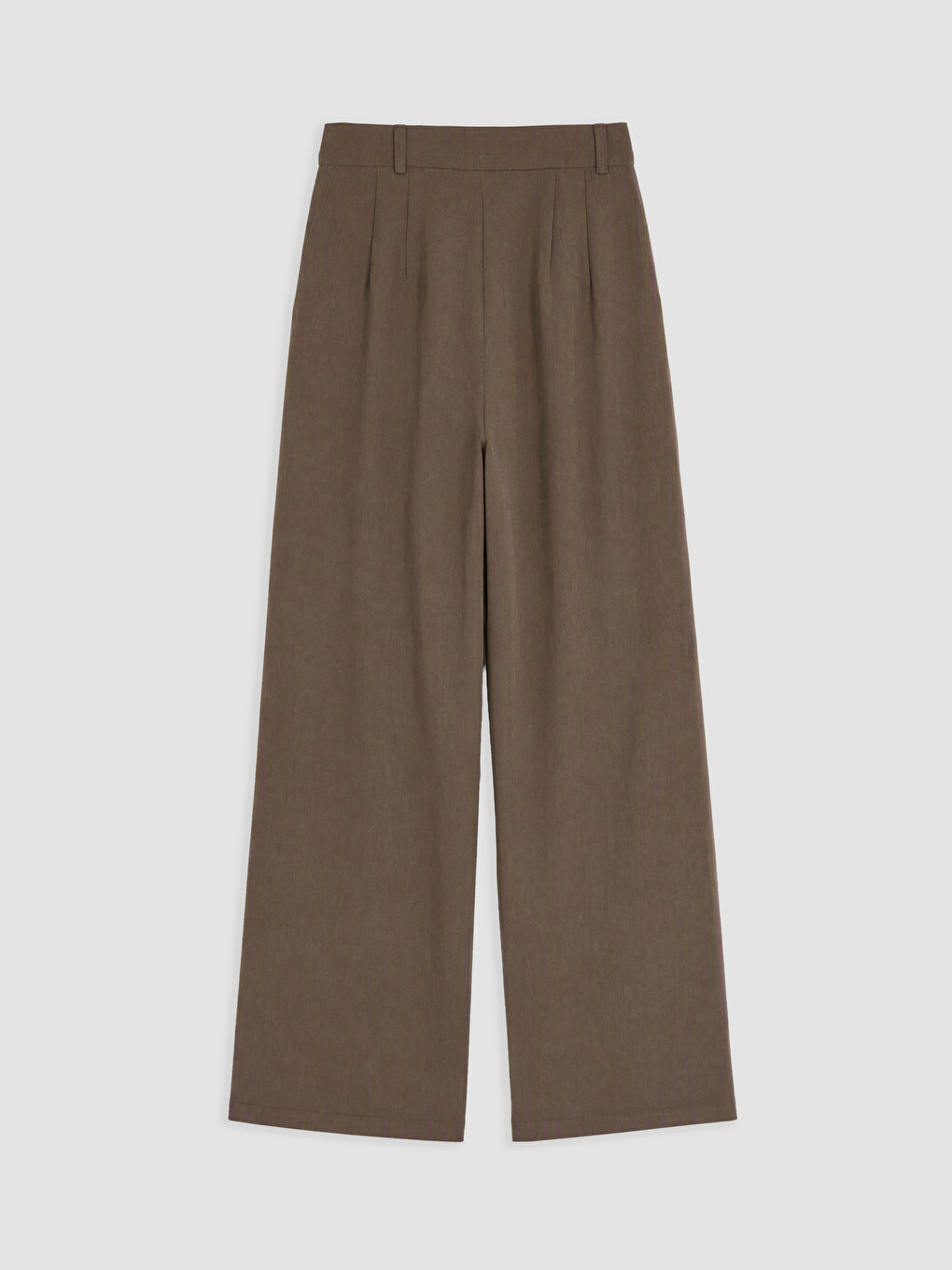 Woman Brown Tailored Trousers-1