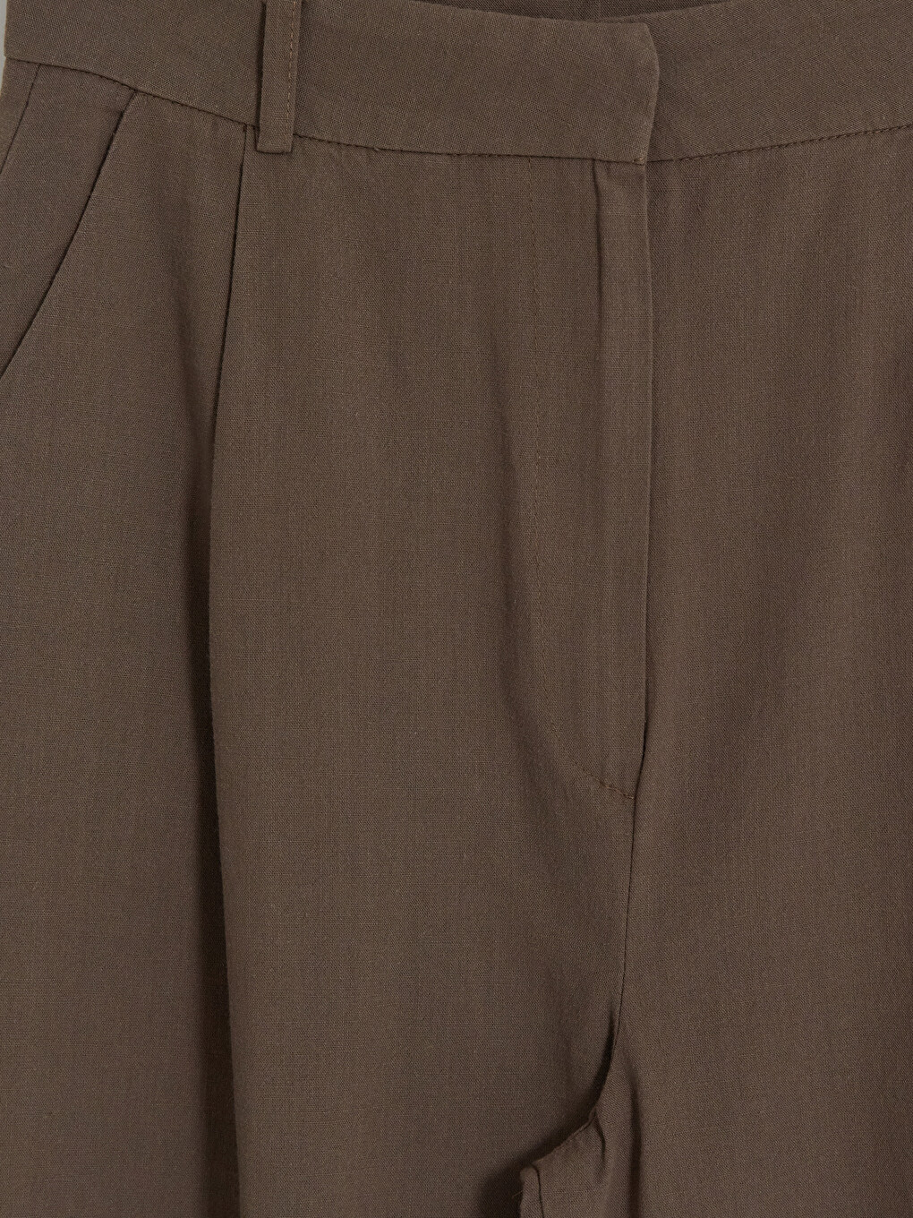 Woman Brown Tailored Trousers-2