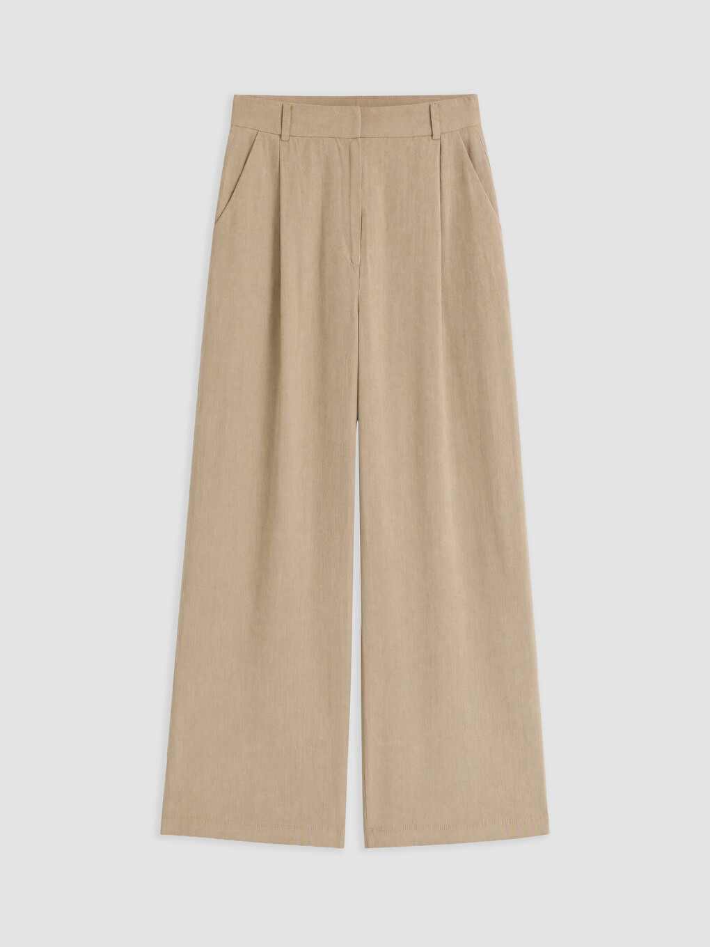 Woman Beige Tailored Trousers
