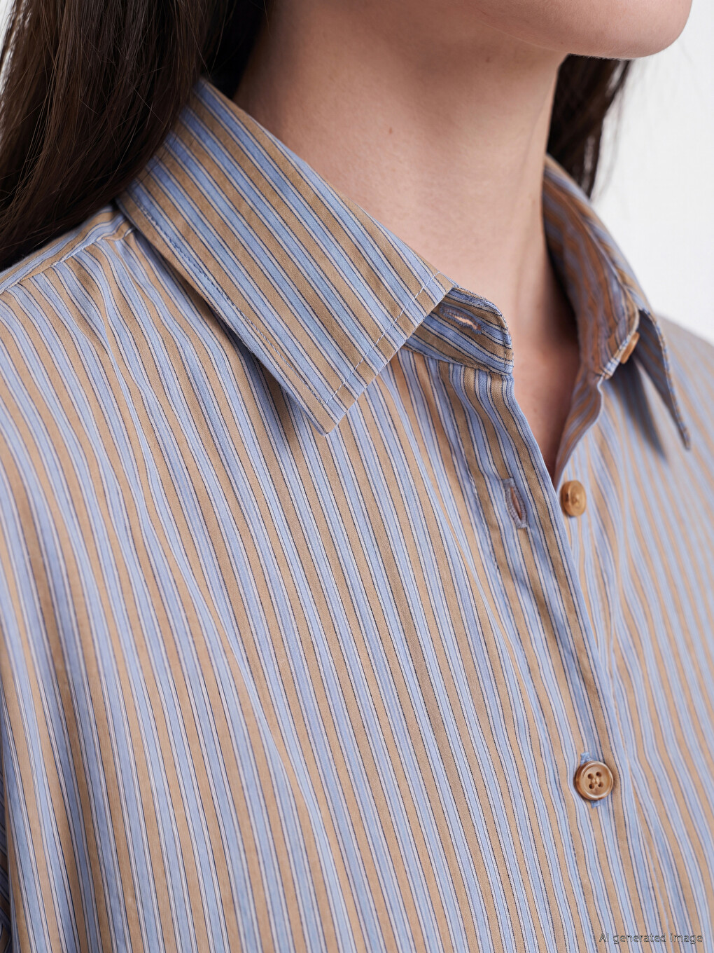 Striped Modal Blend Women's Shirt-2