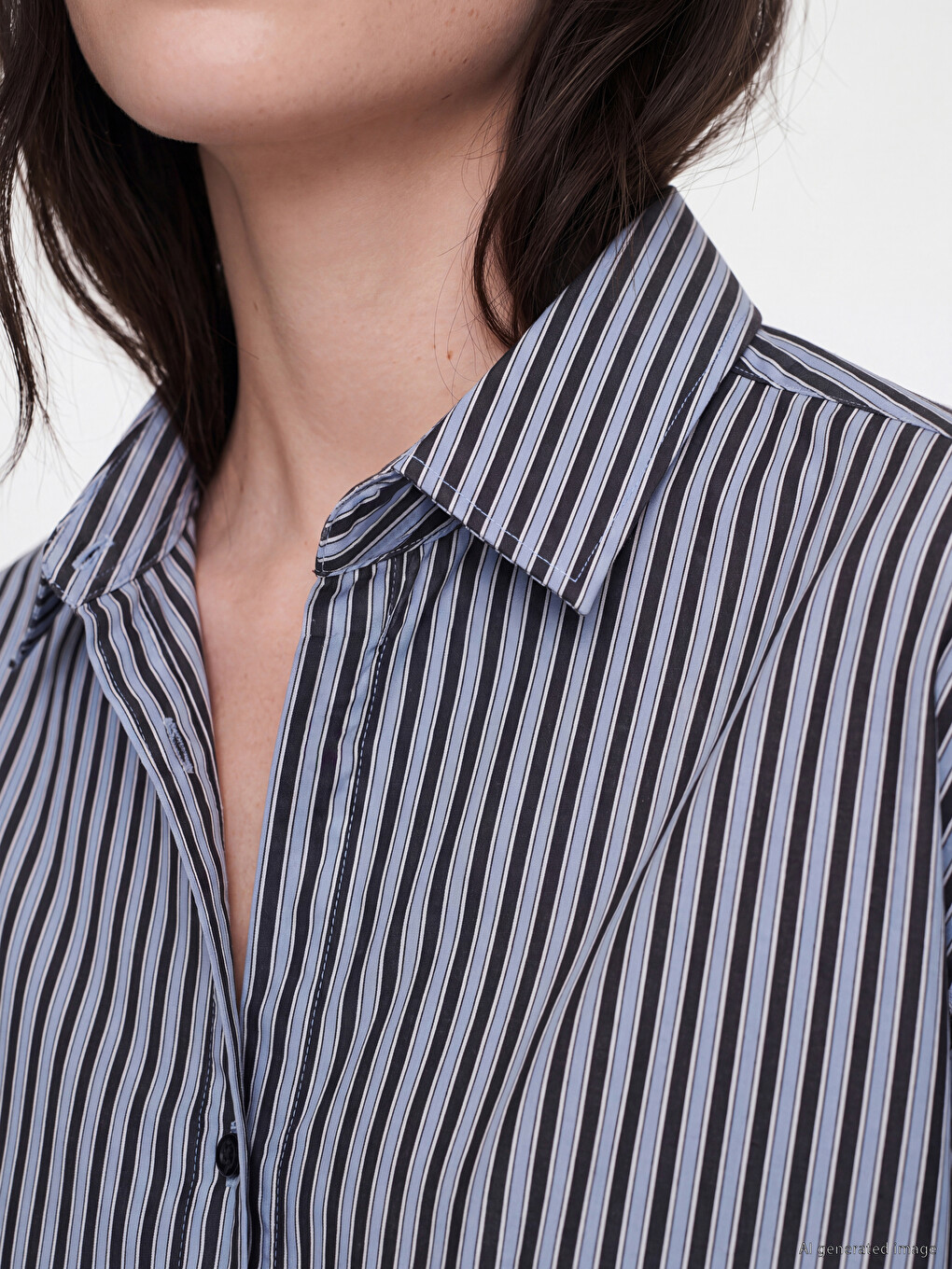 Striped Modal Blend Women's Shirt-2