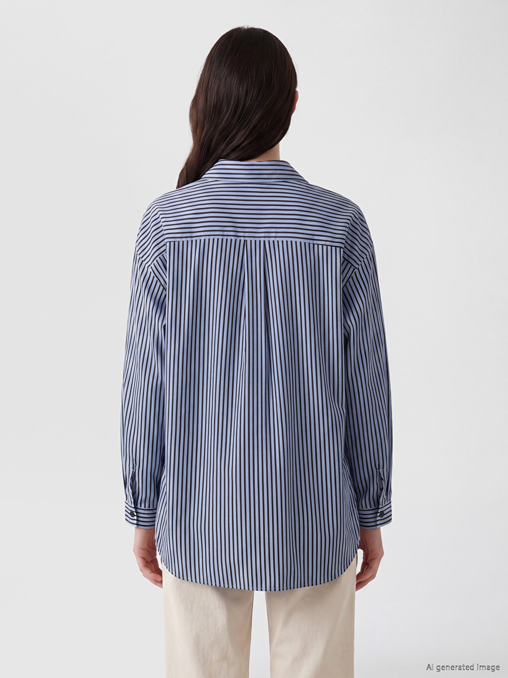 Striped Modal Blend Women's Shirt-3