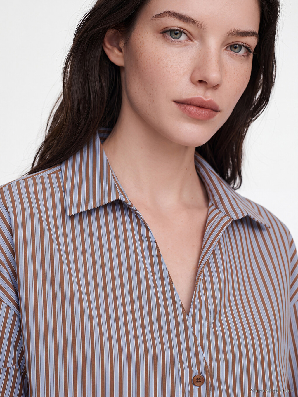Striped Modal Blend Women's Shirt-2