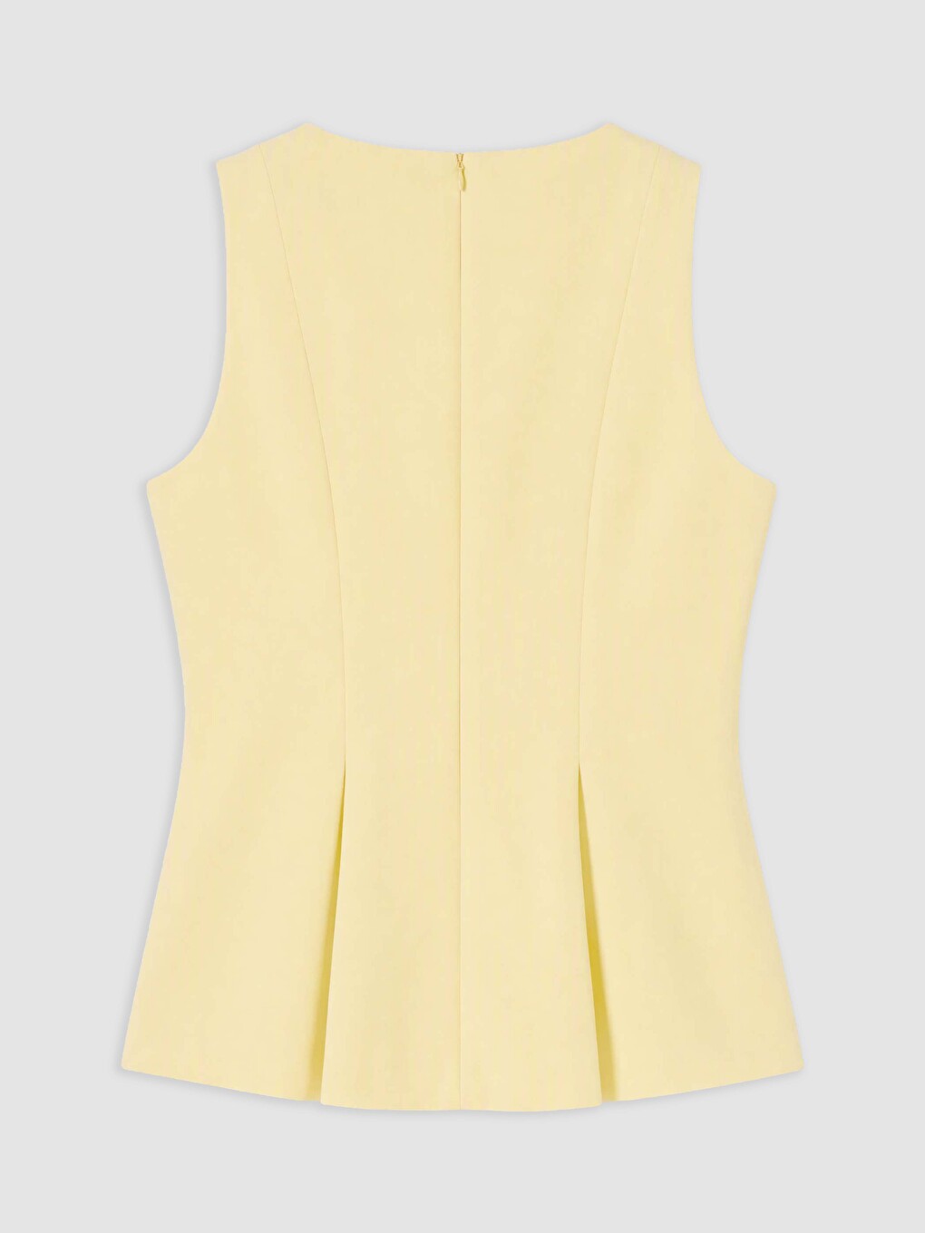 Crew Neck Decorative Buttoned Peplum Blouse-1
