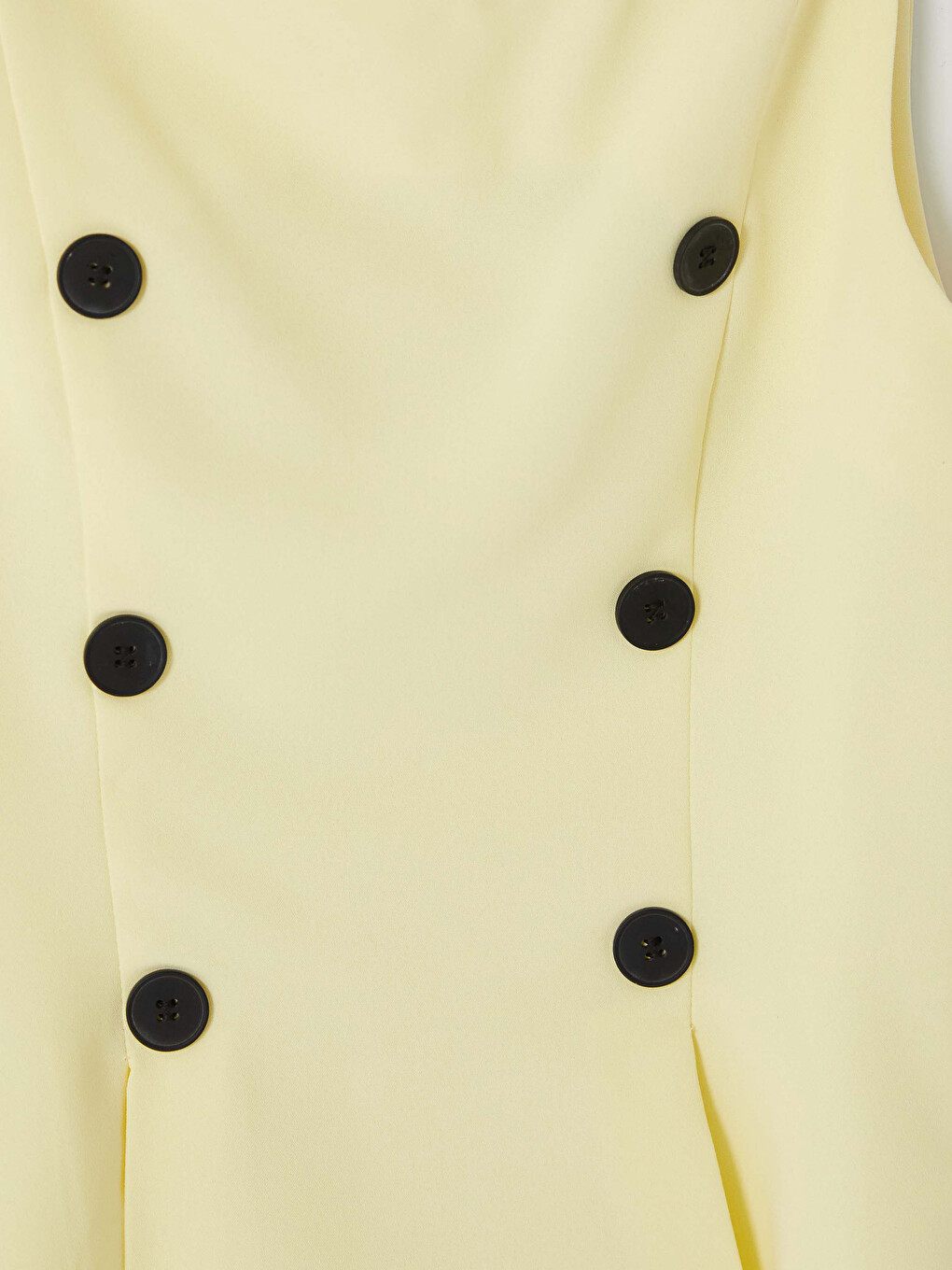 Crew Neck Decorative Buttoned Peplum Blouse-2