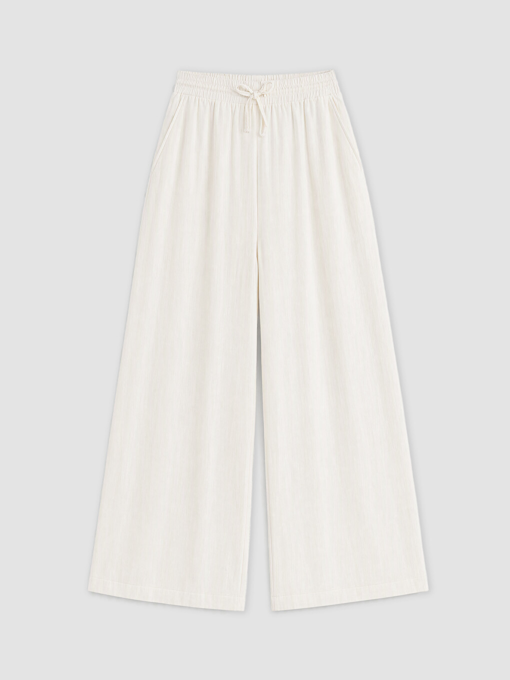 Elastic Waist Wide Leg Women's Trousers