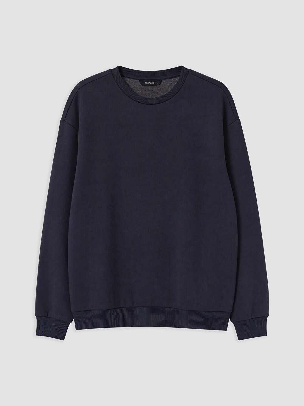 Lacivert Bisiklet Yaka Erkek Sweatshirt