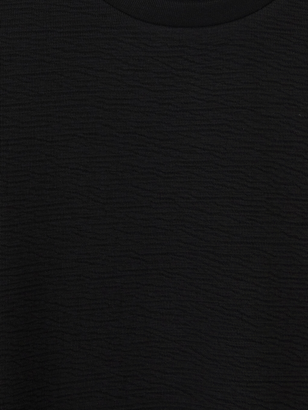 Siyah Bisiklet Yaka Erkek Sweatshirt-1