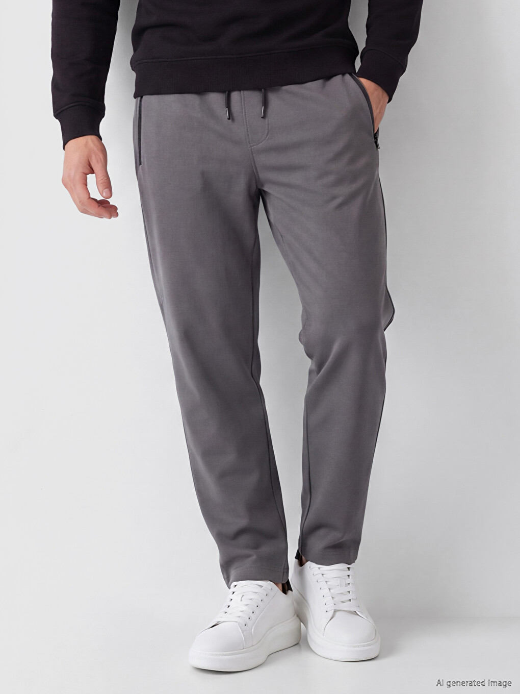 Antrasit Regular Fit Erkek Eşofman Altı-1