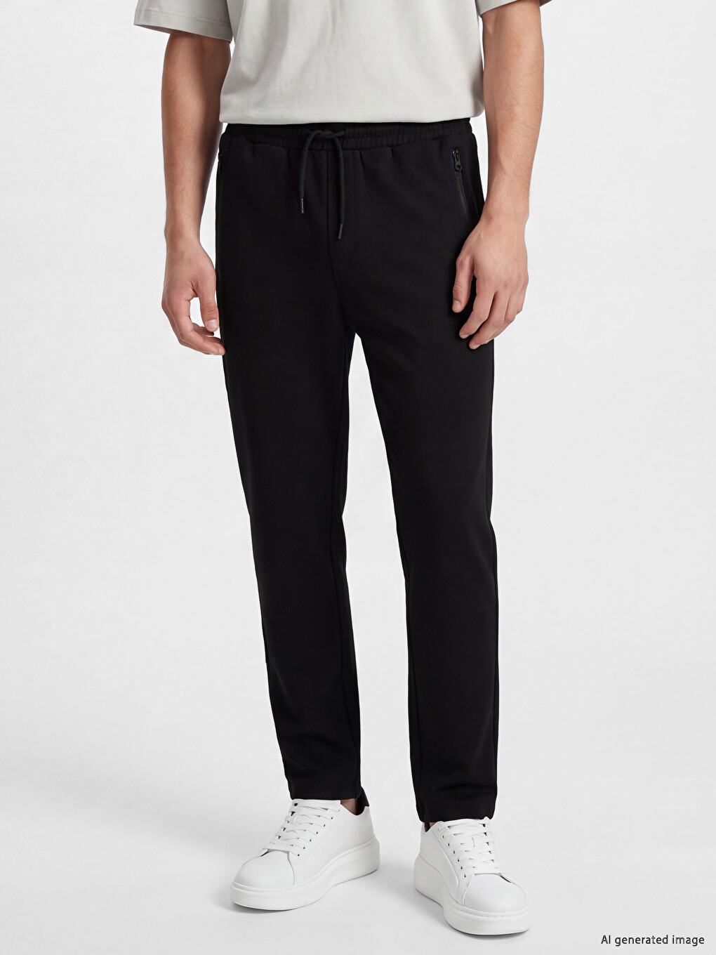 Siyah Regular Fit Erkek Eşofman Altı-1