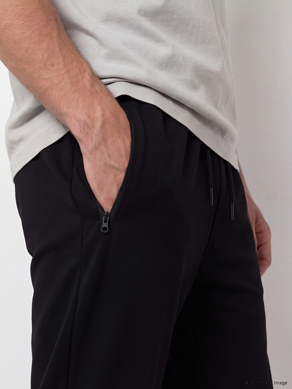 Siyah Regular Fit Erkek Eşofman Altı-2