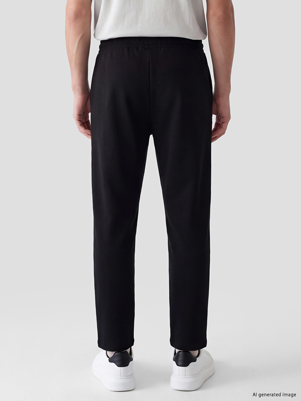 Siyah Regular Fit Erkek Eşofman Altı-3