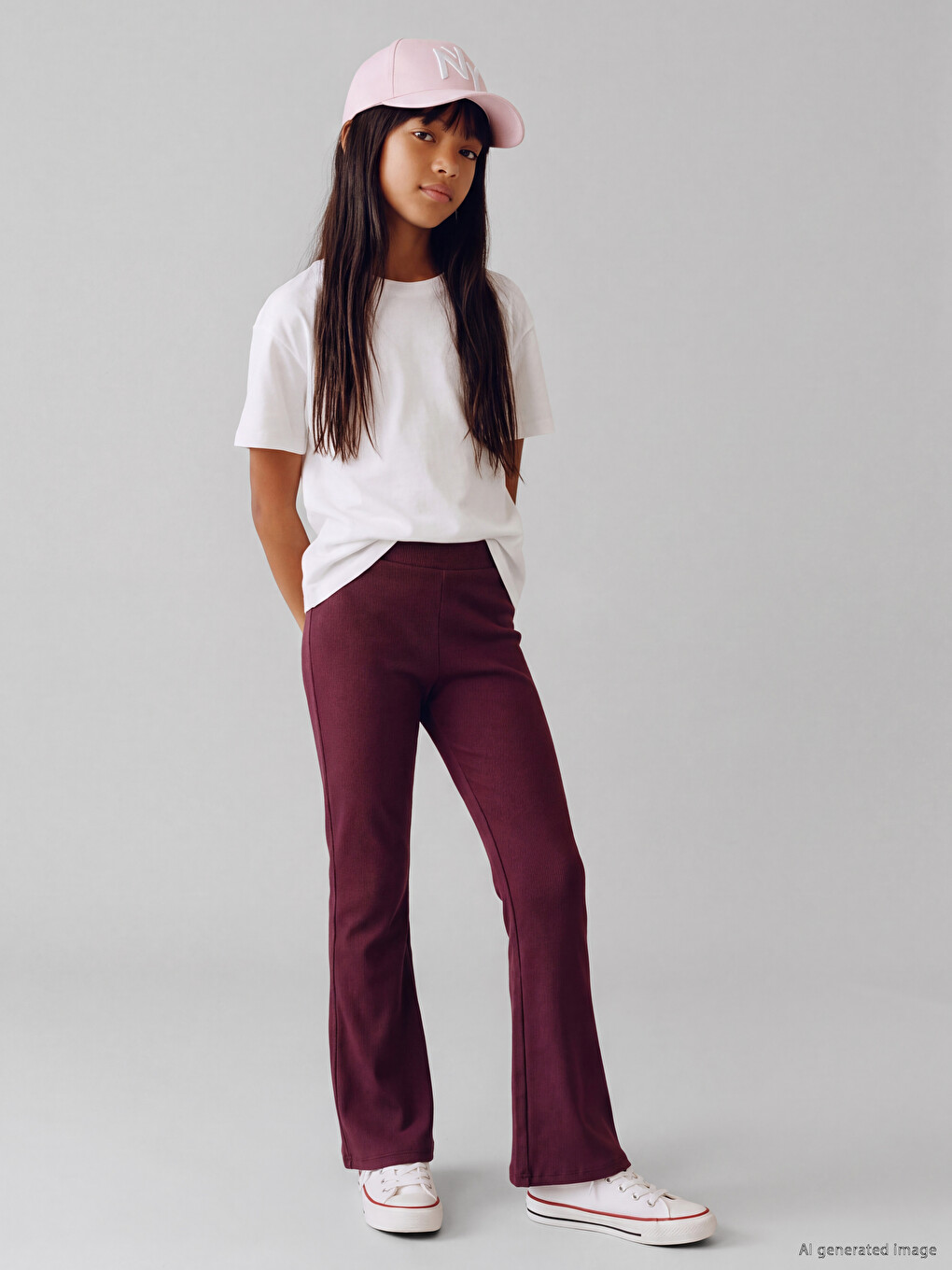 Girl Plum Leggings-2