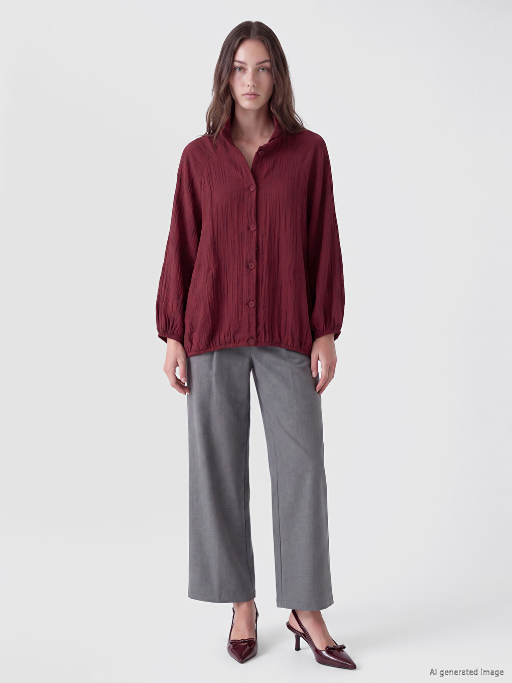 Mock Neck Women's Jacket-1