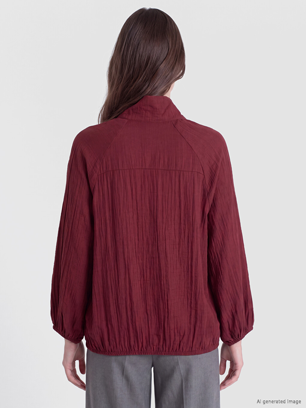 Mock Neck Women's Jacket-3