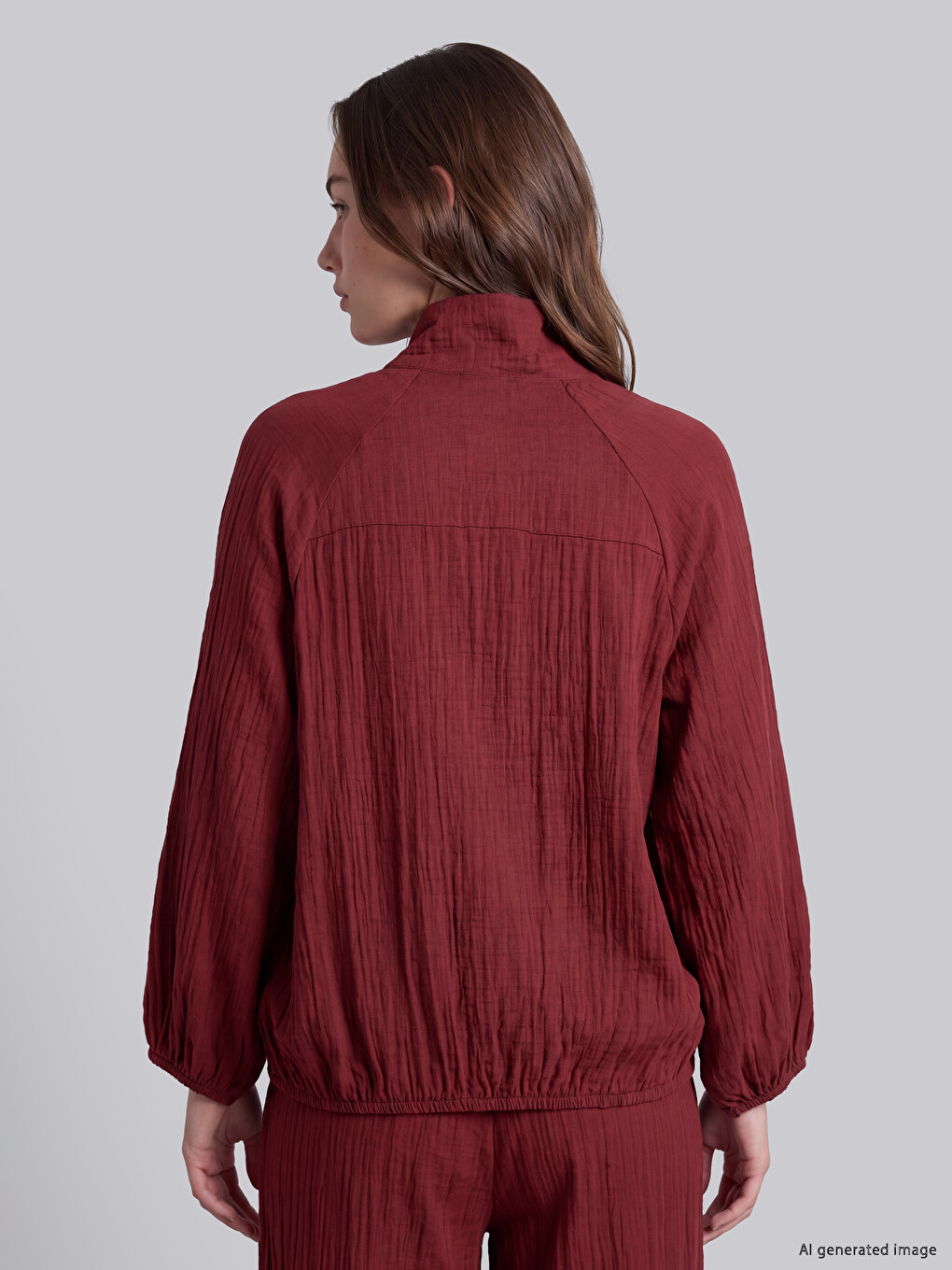 Mock Neck Women's Jacket-3