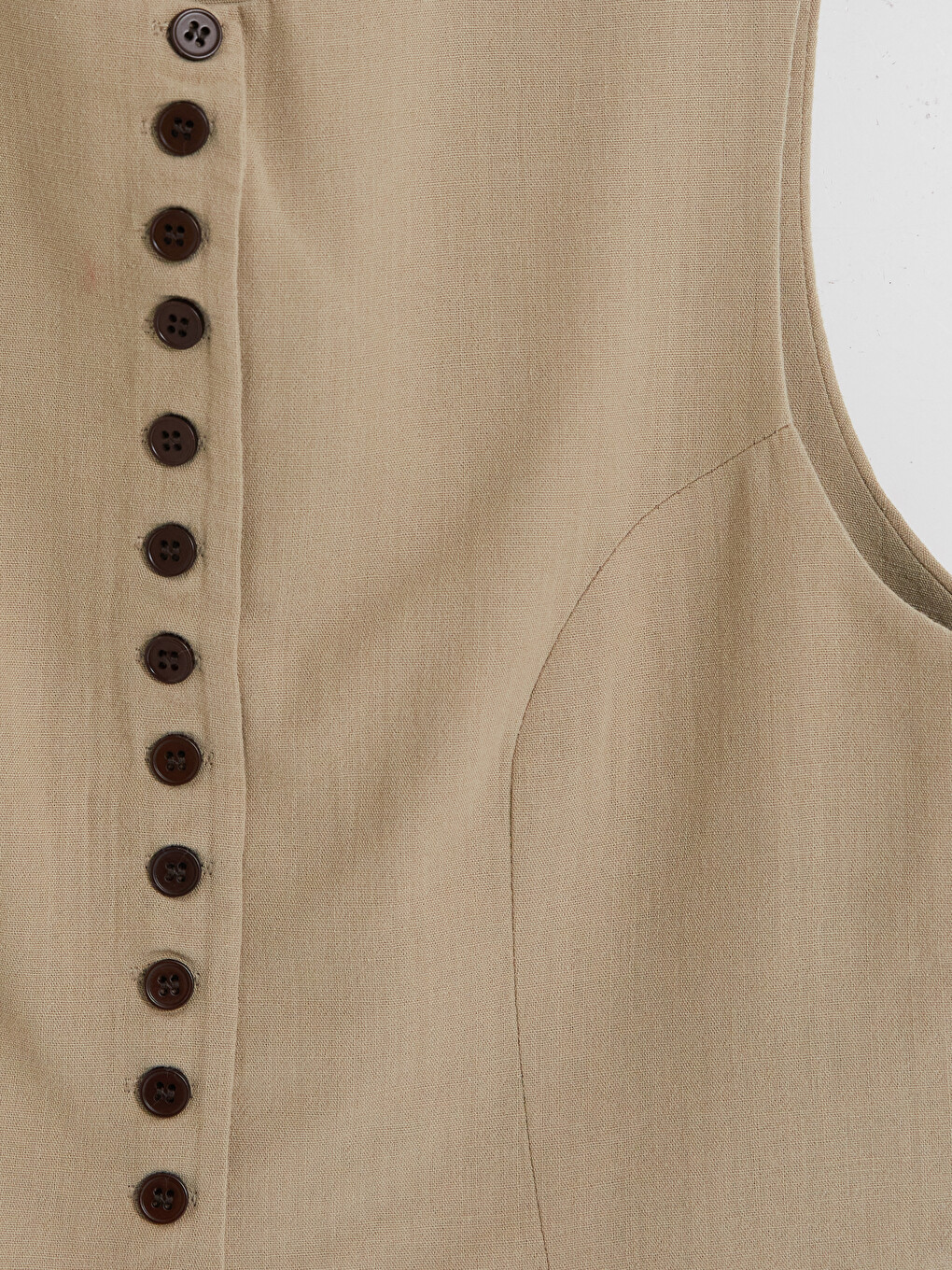 Woman Beige Waistcoat-2