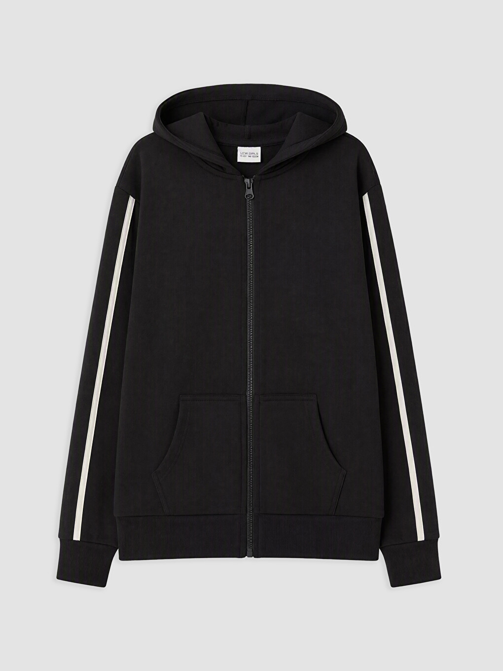 Girl Black Zip-up Sweatshirt