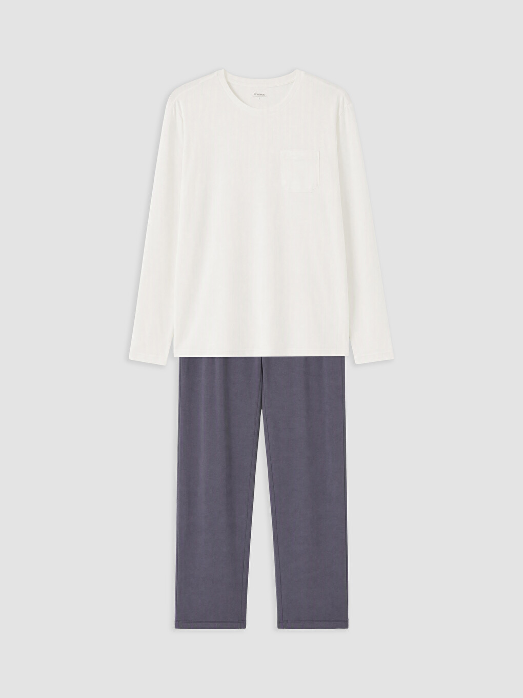 Ekru Regular Fit Erkek Pijama Takımı-4