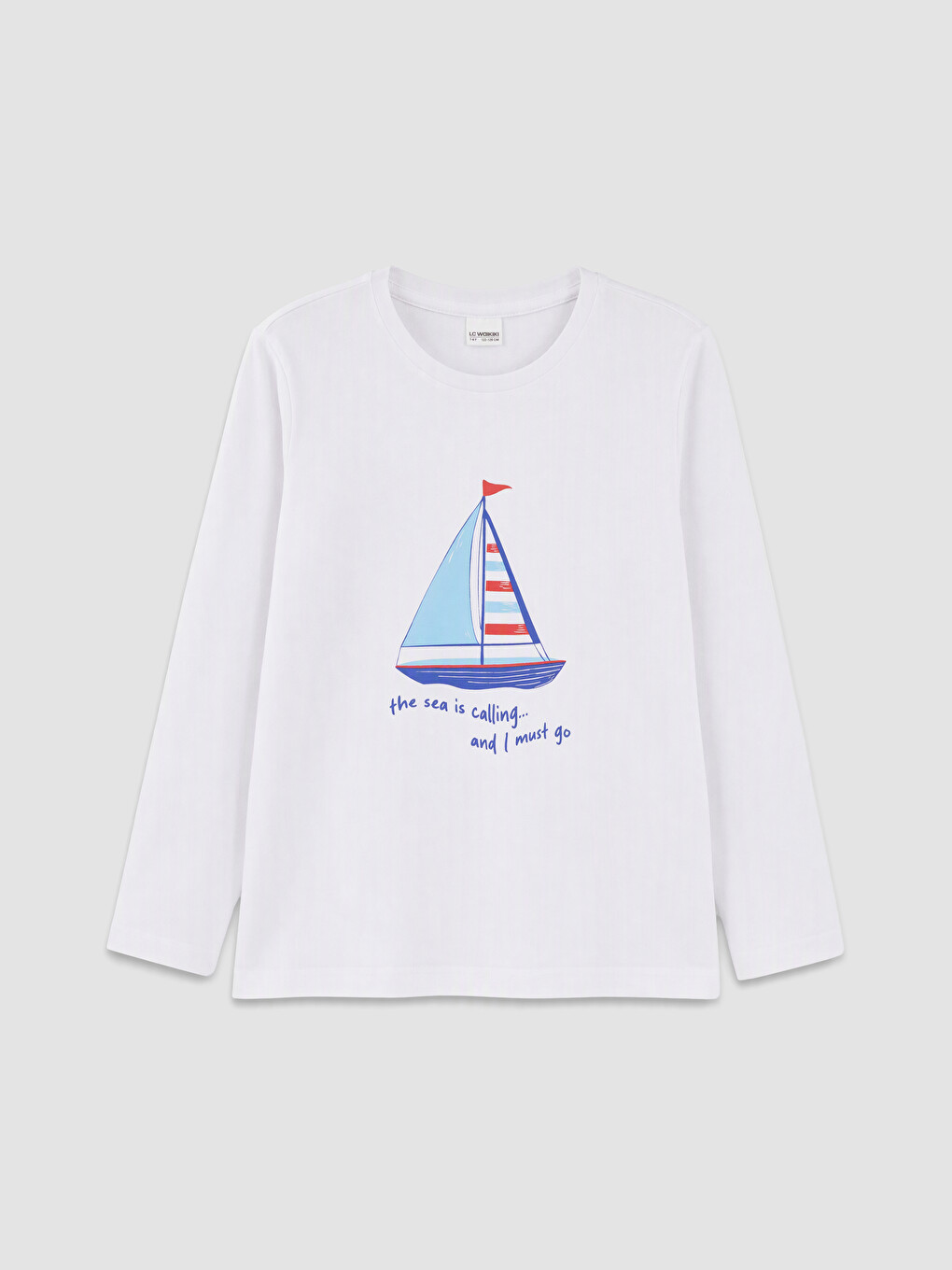 Beyaz Bisiklet Yaka Erkek Çocuk Pijama Takımı-1