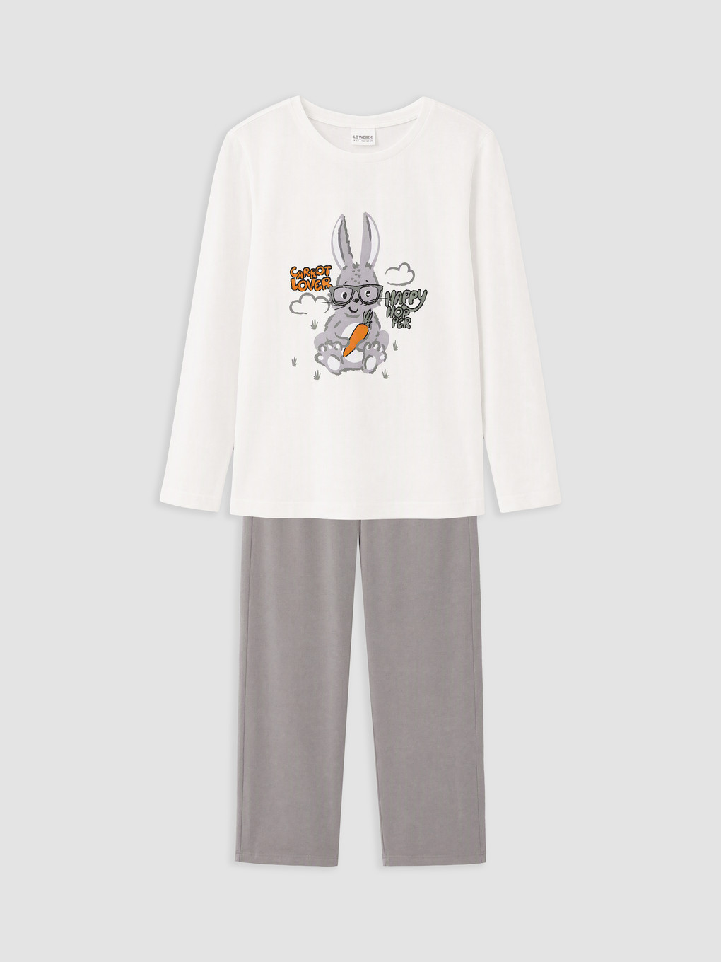 Beyaz Baskılı Erkek Çocuk Pijama Takımı