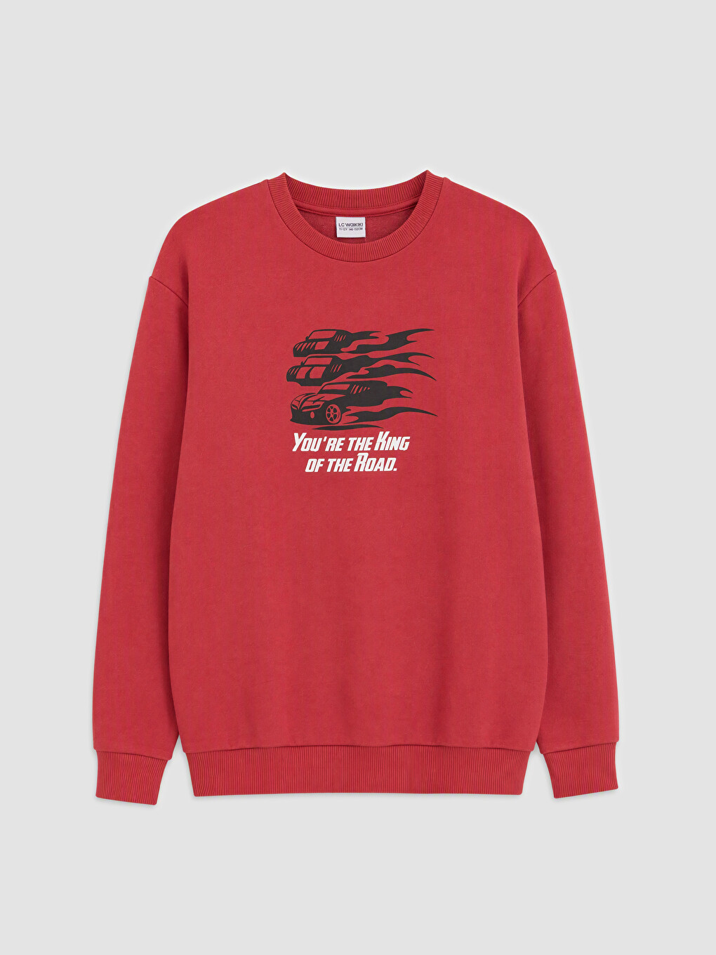 Pembe Baskılı Erkek Çocuk Sweatshirt