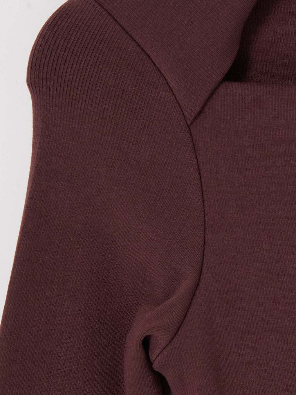 Mürdüm Kare Yaka Kadın Fitilli Body-1