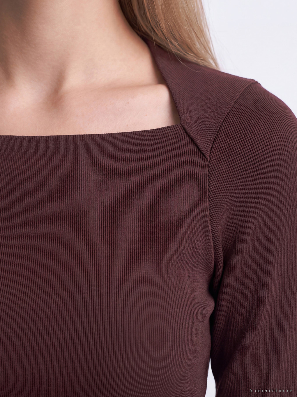 Square Neck Women's Ribbed Body-2